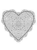 Valentijn hart kleurplaat 11
